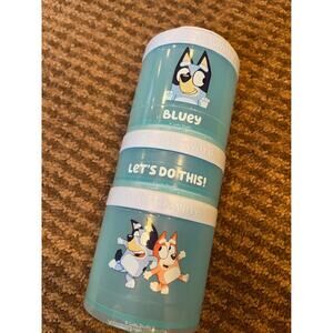 💙WHISKWARE Bluey stackable snack containers-easy twist on and off BPA free!!💙